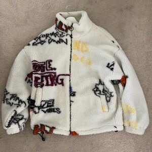 Zara Graphic Fleece Jacket